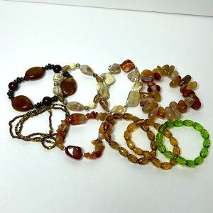 10 Stack Stretch Bracelets Earth Tone Neutrals